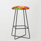 Summer Heat Abstract Botanical Series Stool Gallery Image 1