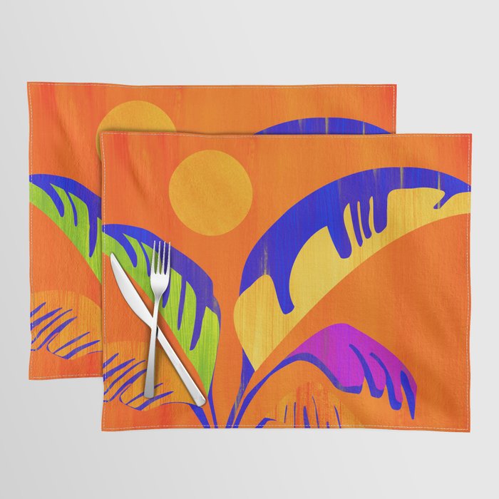 Summer Heat Abstract Botanical Series Placemat Gallery Image 1