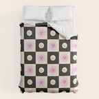 Sun & Moon Checkered Pattern Black & Cream Comforter Gallery Image 6