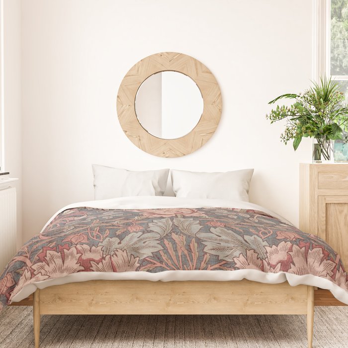 Honeysuckle Pink by William Morris Antique Vintage Victorian Jugendstil Art Nouveau Retro Pattern Duvet Cover Gallery Image 3