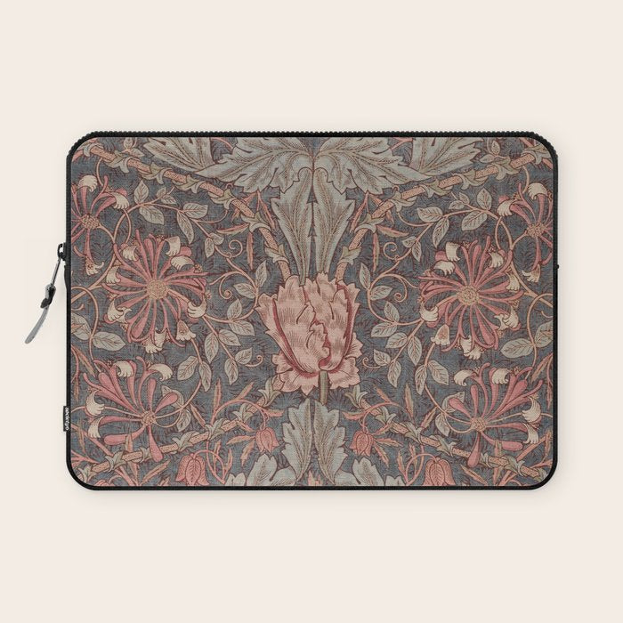 Honeysuckle Pink by William Morris Antique Vintage Victorian Jugendstil Art Nouveau Retro Pattern Laptop Sleeve Gallery Image 1