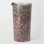 Honeysuckle Pink by William Morris Antique Vintage Victorian Jugendstil Art Nouveau Retro Pattern Travel Mug Gallery Image 3