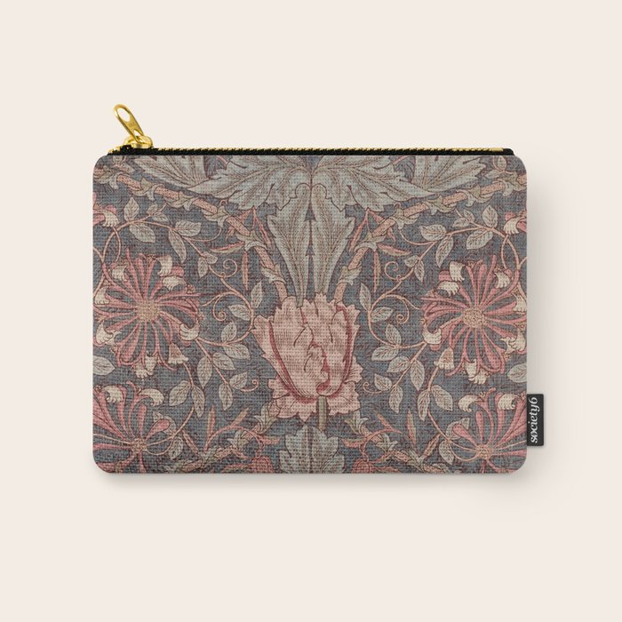 Honeysuckle Pink by William Morris Antique Vintage Victorian Jugendstil Art Nouveau Retro Pattern Carry All Pouch Gallery Image 1