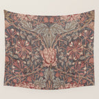 Honeysuckle Pink by William Morris Antique Vintage Victorian Jugendstil Art Nouveau Retro Pattern Wall Tapestry Gallery Image 4