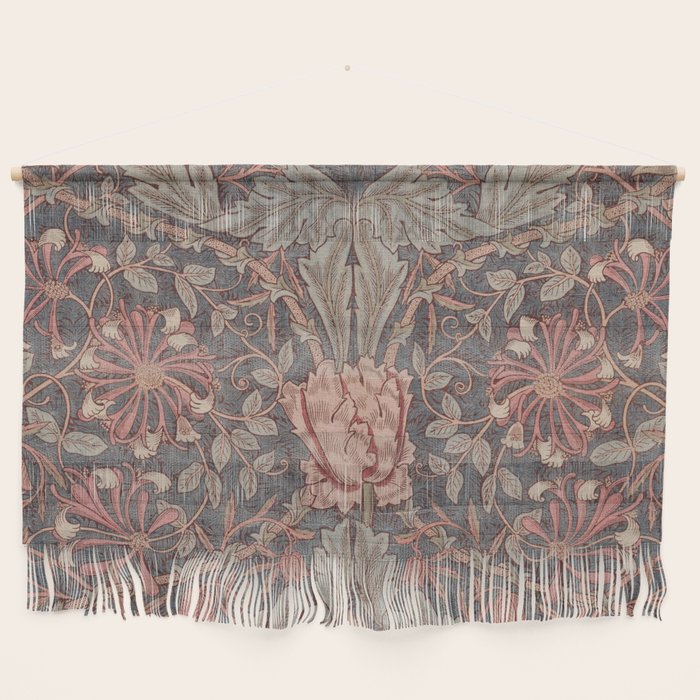 Honeysuckle Pink by William Morris Antique Vintage Victorian Jugendstil Art Nouveau Retro Pattern Wall Hanging Gallery Image 1