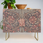Honeysuckle Pink by William Morris Antique Vintage Victorian Jugendstil Art Nouveau Retro Pattern Credenza Gallery Image 1