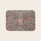 Honeysuckle Pink by William Morris Antique Vintage Victorian Jugendstil Art Nouveau Retro Pattern Bath Mat Gallery Image 1