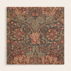 Honeysuckle Pink by William Morris Antique Vintage Victorian Jugendstil Art Nouveau Retro Pattern Wood Wall Art Gallery Image 1