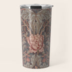 Honeysuckle Pink by William Morris Antique Vintage Victorian Jugendstil Art Nouveau Retro Pattern Travel Mug Gallery Image 1