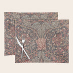 Honeysuckle Pink by William Morris Antique Vintage Victorian Jugendstil Art Nouveau Retro Pattern Placemat Gallery Image 1