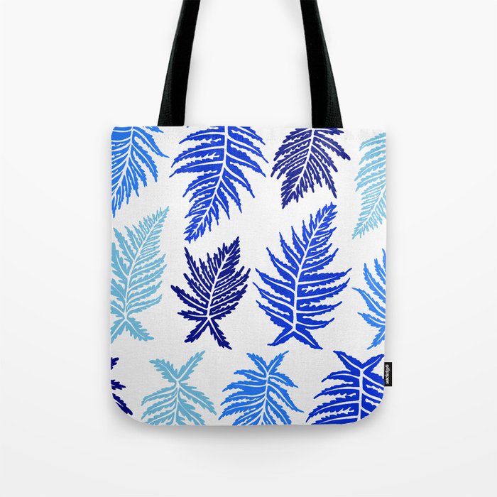 Inked Ferns - Blue Palette Tote Bag Gallery Image 1