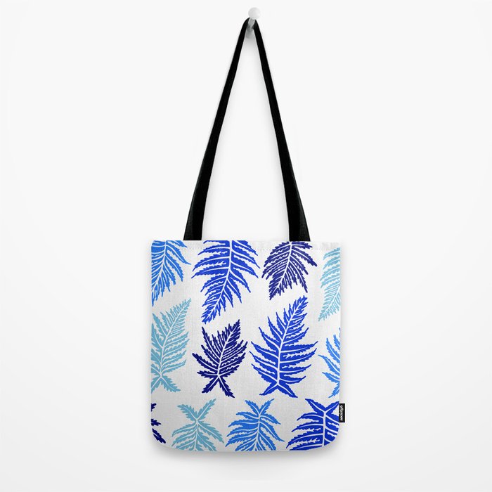 Inked Ferns - Blue Palette Tote Bag Gallery Image 2