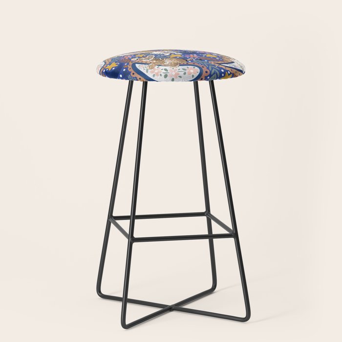 Leopard Cubs Starry Night Stool Gallery Image 1