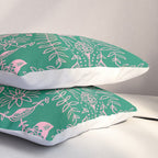 Flores, Emerald & Pink Pillow Sham Gallery Image 3