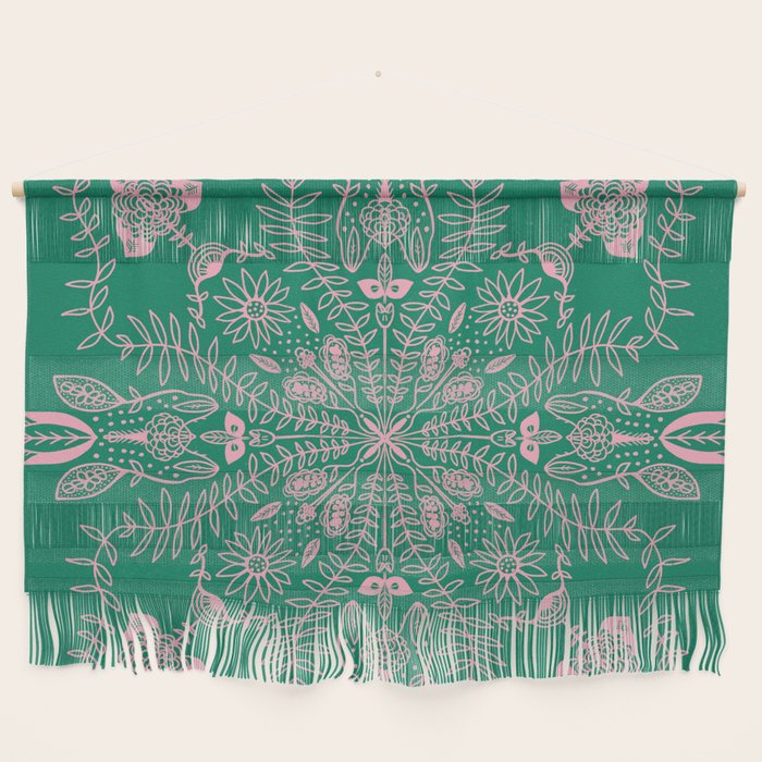 Flores, Emerald & Pink Wall Hanging Gallery Image 1