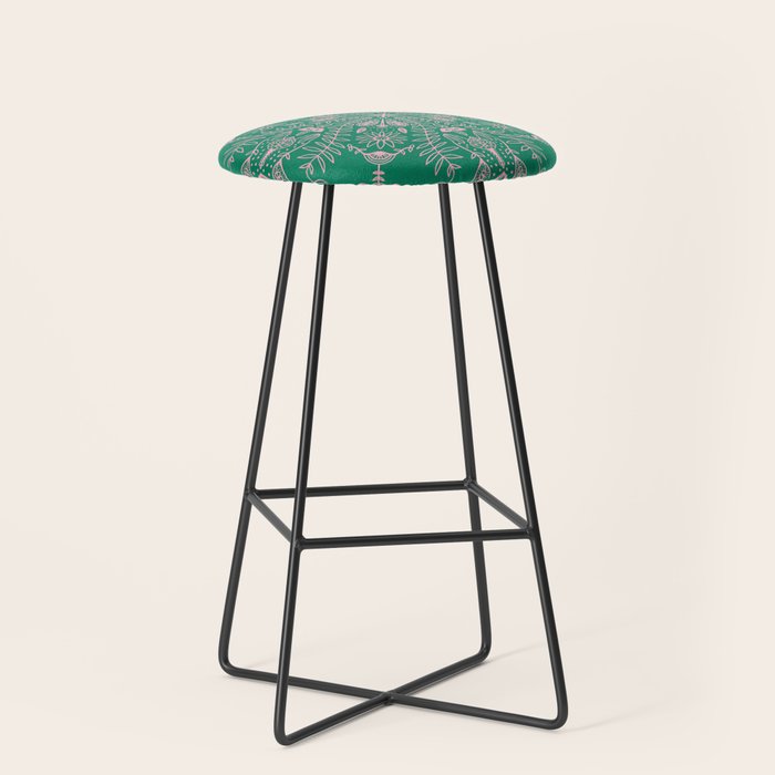 Flores, Emerald & Pink Stool Gallery Image 1