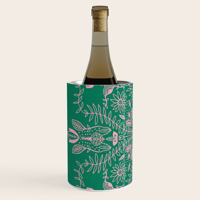 Flores, Emerald & Pink Wine Chiller Gallery Image 2