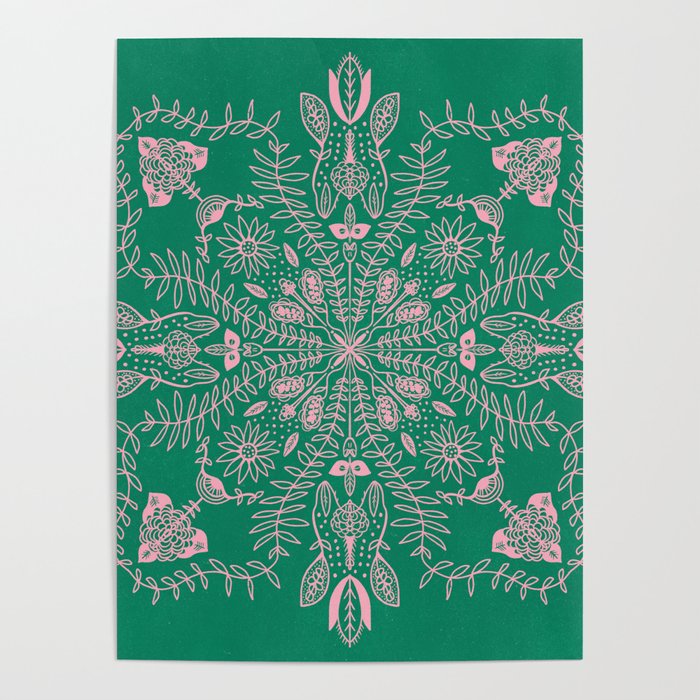 Flores, Emerald & Pink Poster Gallery Image 1