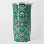 Flores, Emerald & Pink Travel Mug Gallery Image 1