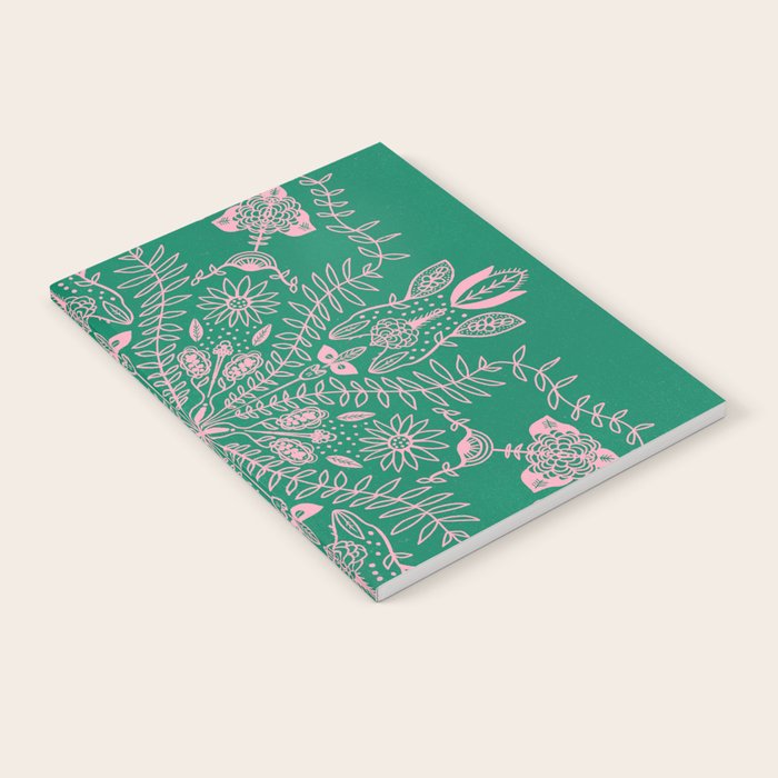 Flores, Emerald & Pink Notebook Gallery Image 1