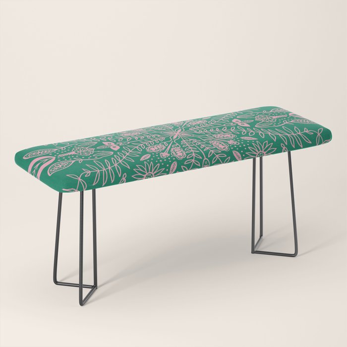 Flores, Emerald & Pink Bench Gallery Image 1