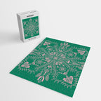 Flores, Emerald & Pink Jigsaw Puzzle Gallery Image 2
