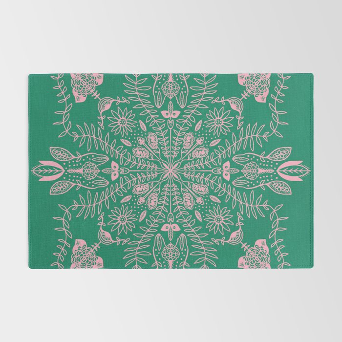 Flores, Emerald & Pink Rug Gallery Image 2