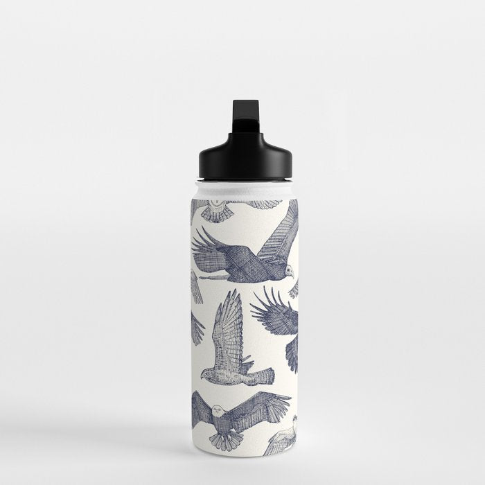birds of prey blue Water Bottle Gallery Image 3