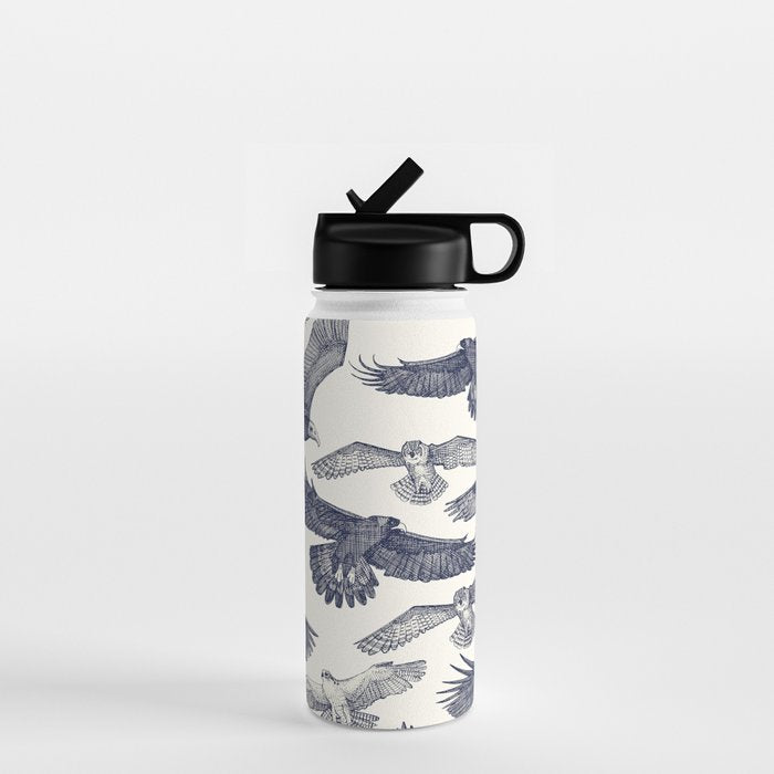 birds of prey blue Water Bottle Gallery Image 1