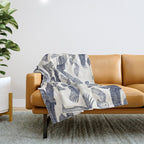 birds of prey blue Throw Blanket Gallery Image 1