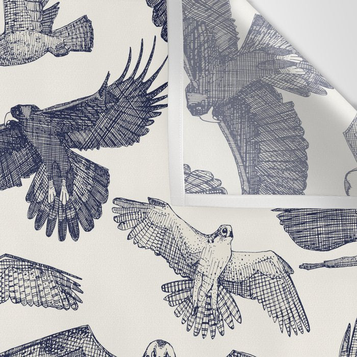 birds of prey blue Wall Tapestry Gallery Image 3