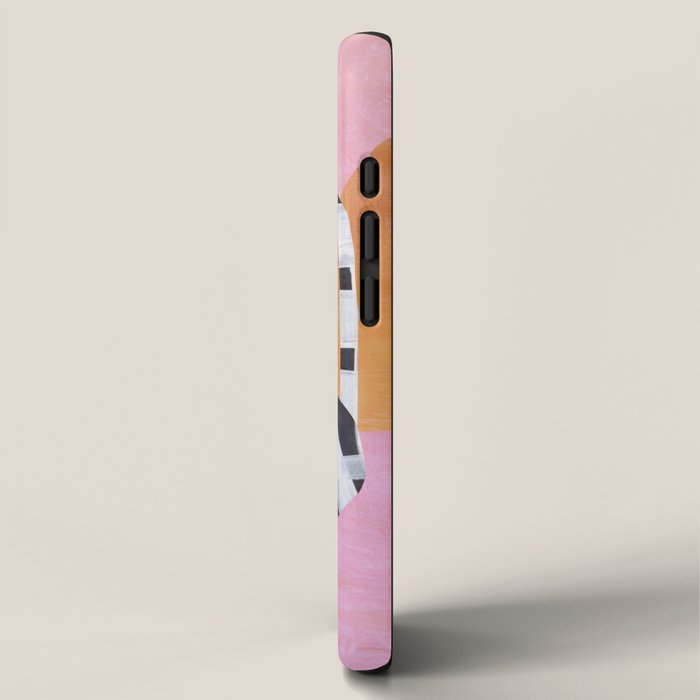Checkered Urn Pink Orange Geometric Background iPhone Case Gallery Image 2