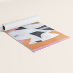 Checkered Urn Pink Orange Geometric Background Yoga Mat Gallery Image 2