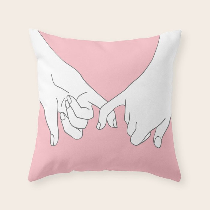 Pinky Promise 2 Throw Pillow Gallery Image 6
