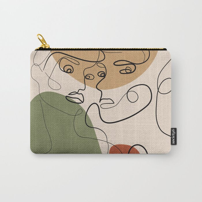 Abstract Faces 3  Carry All Pouch Gallery Image 1