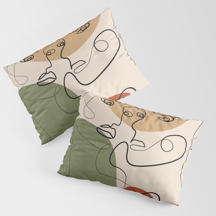 Abstract Faces 3  Pillow Sham Gallery Image 1