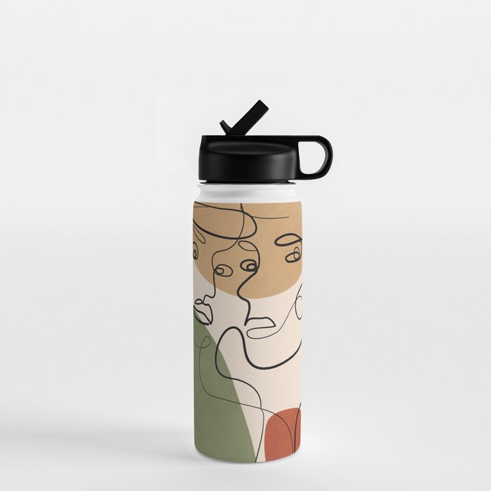 Abstract Faces 3  Water Bottle Gallery Image 1