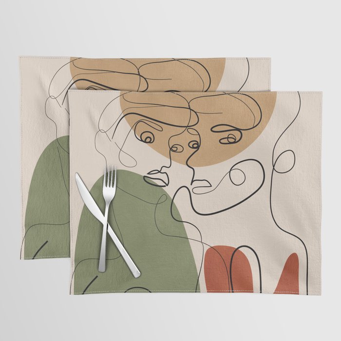 Abstract Faces 3  Placemat Gallery Image 1