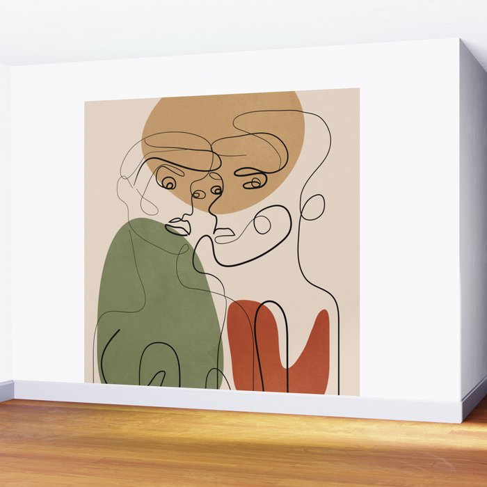 Abstract Faces 3  Wall Mural Gallery Image 2