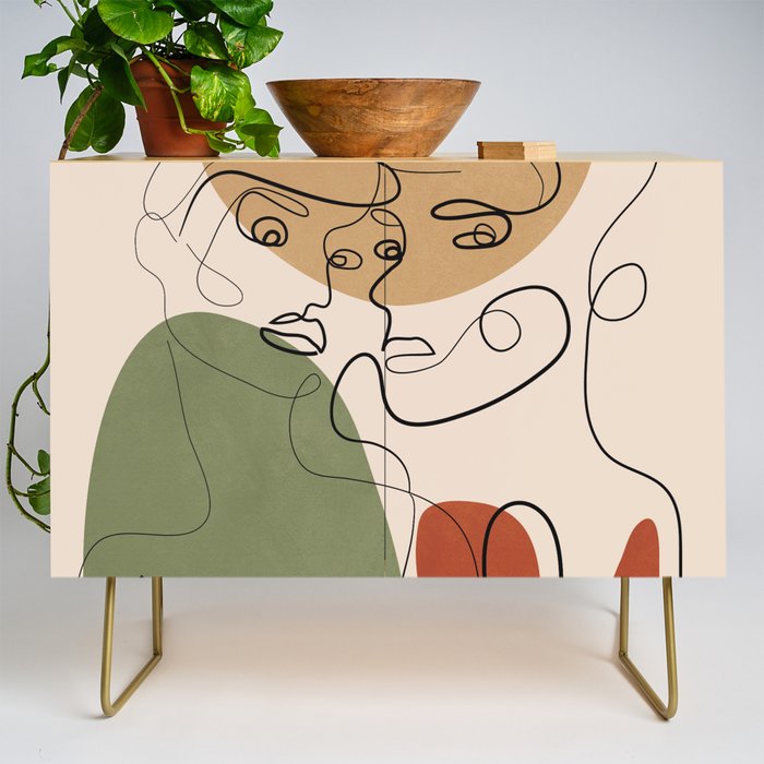 Abstract Faces 3  Credenza Gallery Image 1