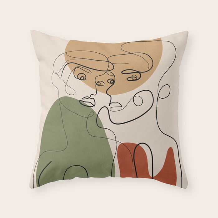 Abstract Faces 3  Throw Pillow Gallery Image 6