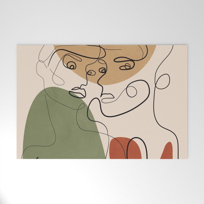 Abstract Faces 3  Welcome Mat Gallery Image 1
