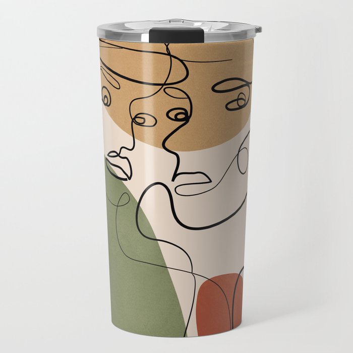 Abstract Faces 3  Travel Mug Gallery Image 1