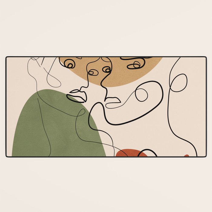 Abstract Faces 3  Desk Mat Gallery Image 3