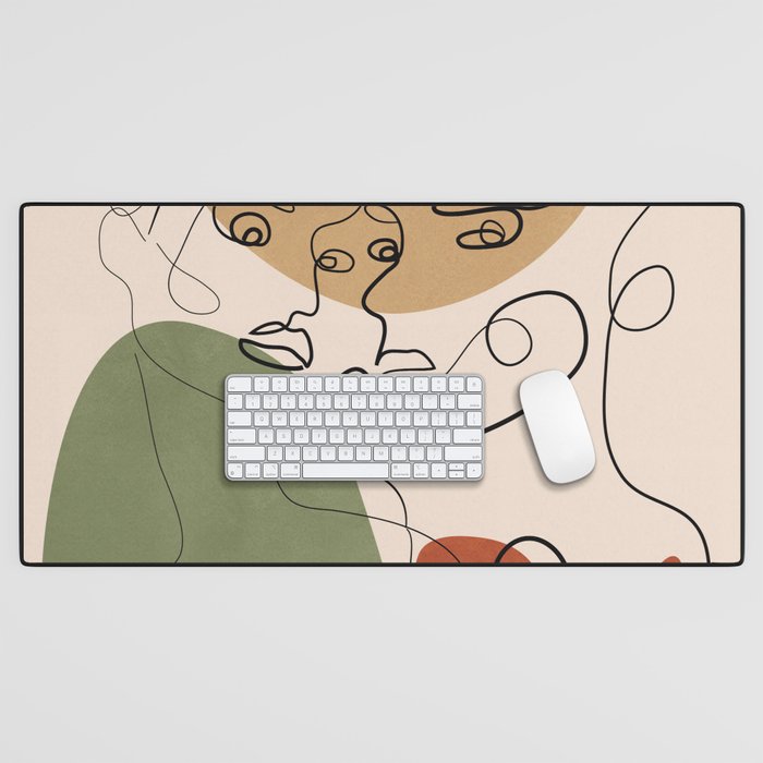 Abstract Faces 3  Desk Mat Gallery Image 1