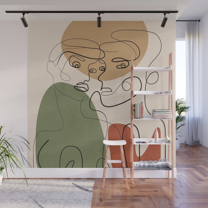 Abstract Faces 3  Wall Mural Gallery Image 1