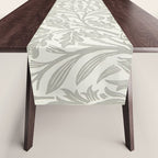 William Morris Pure Acorn Soft Pebble Grey & White Table Runner Gallery Image 1