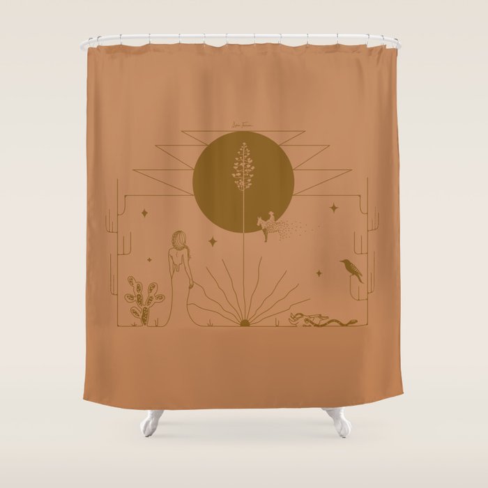 It Was All A Dream - Terracotta Shower Curtain Gallery Image 1