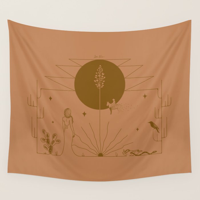 It Was All A Dream - Terracotta Wall Tapestry Gallery Image 1