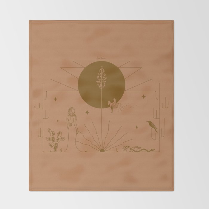 It Was All A Dream - Terracotta Throw Blanket Gallery Image 2